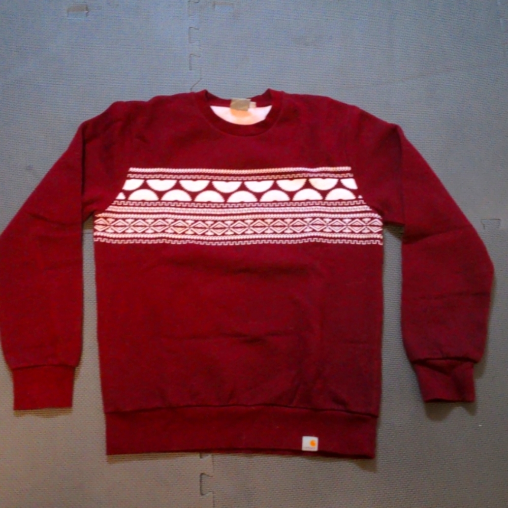 Carhartt Red and White Sweatshirt